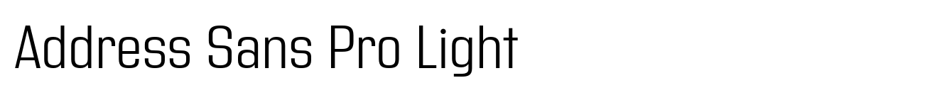 Address Sans Pro Light